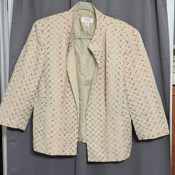 Talbots linen/cotton blend blazer size 12W - Picture 1 of 8